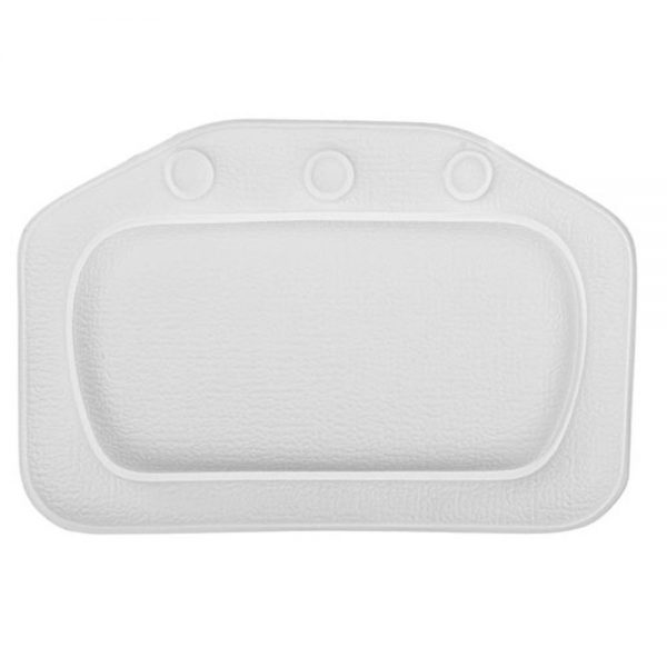 White “Comfy” Padded Rubber Bath Pillow