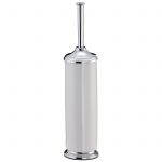 Free Standing Chrome & White “Opera” Toilet Brush & Holder