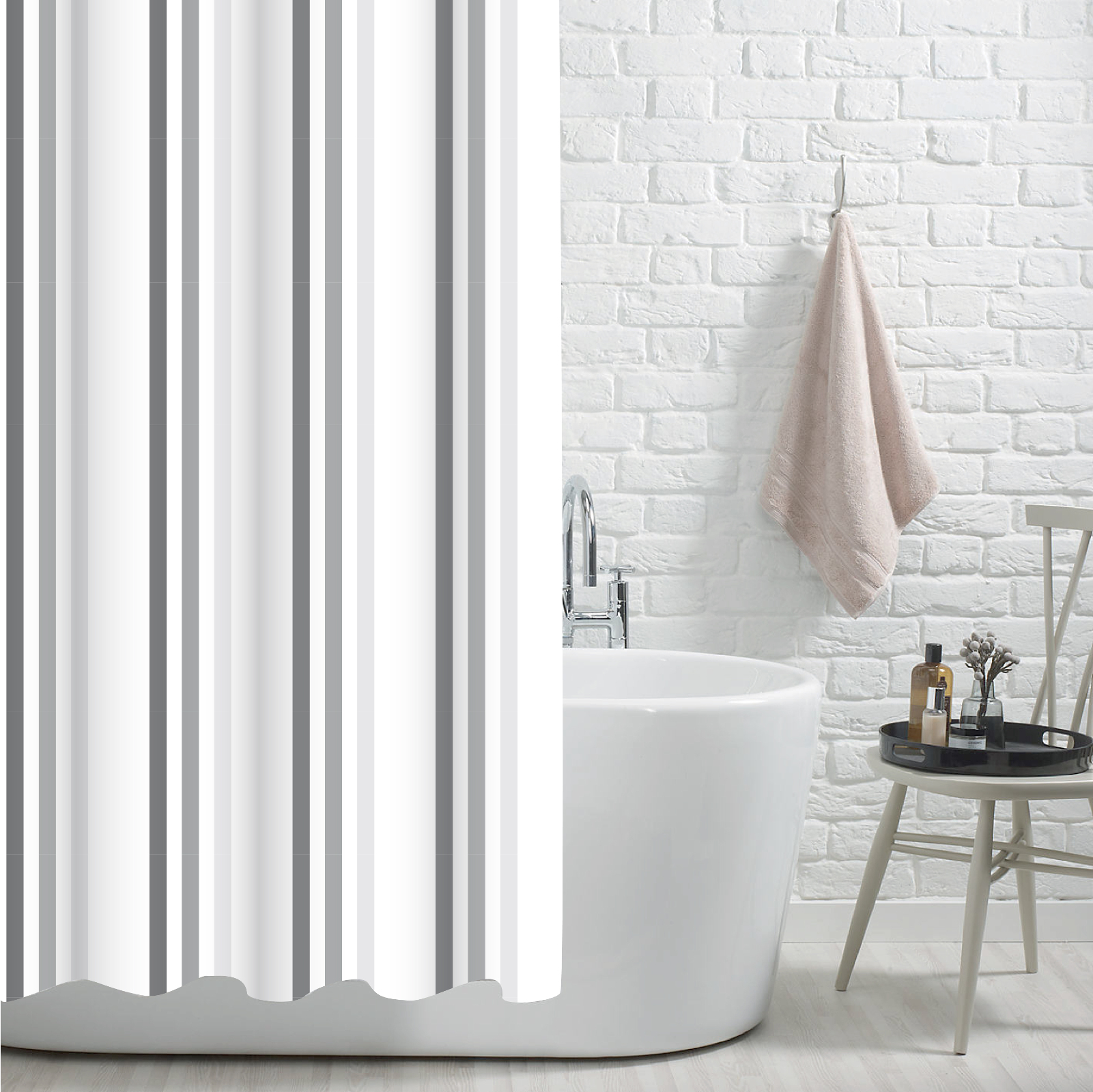 Buy Brighton Rock Grey Striped Shower Curtain 1 Back2bath Buy Brighton Rock Grey Striped Shower Curtain 1 Back2bath