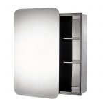 Stainless Steel “Sanremo” Sliding Door Bathroom Mirror Cabinet