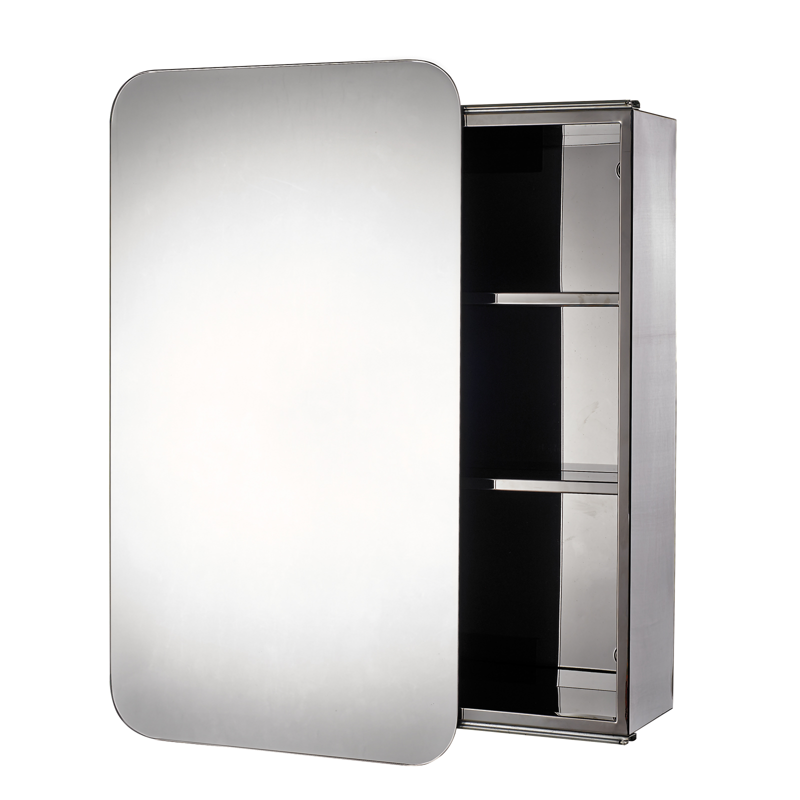 Buy Stainless Steel Sanremo Sliding Door Bathroom Mirror Cabinet 1 Back2bath