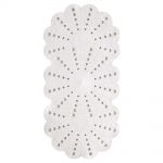 White “Petal” Rubber Anti / Non Slip Bath Mat 74cm x 36cm
