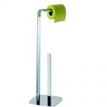 Free Standing “Kingston” Steel Toilet Roll & Spare Toilet Roll Holder with Chrome Finish
