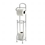 Basic Chrome Wire Toilet Roll Holder & Spare Toilet Roll Holder