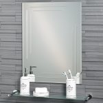 Frameless Rectangular Diamond Cut “Chelsea” Bathroom Mirror 60x45cm