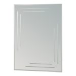 Frameless Rectangular Diamond Cut “Chelsea” Bathroom Mirror 60x45cm