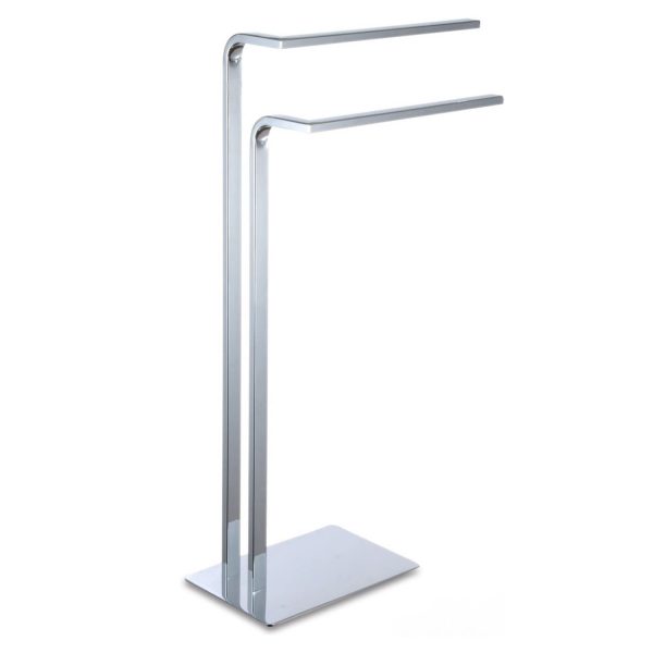 Free Standing “Kingston” Steel Towel Rail / Stand with Chrome Finish