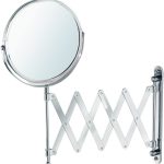 Wall Mounted Chrome Extendable Mundo Shaving Mirror