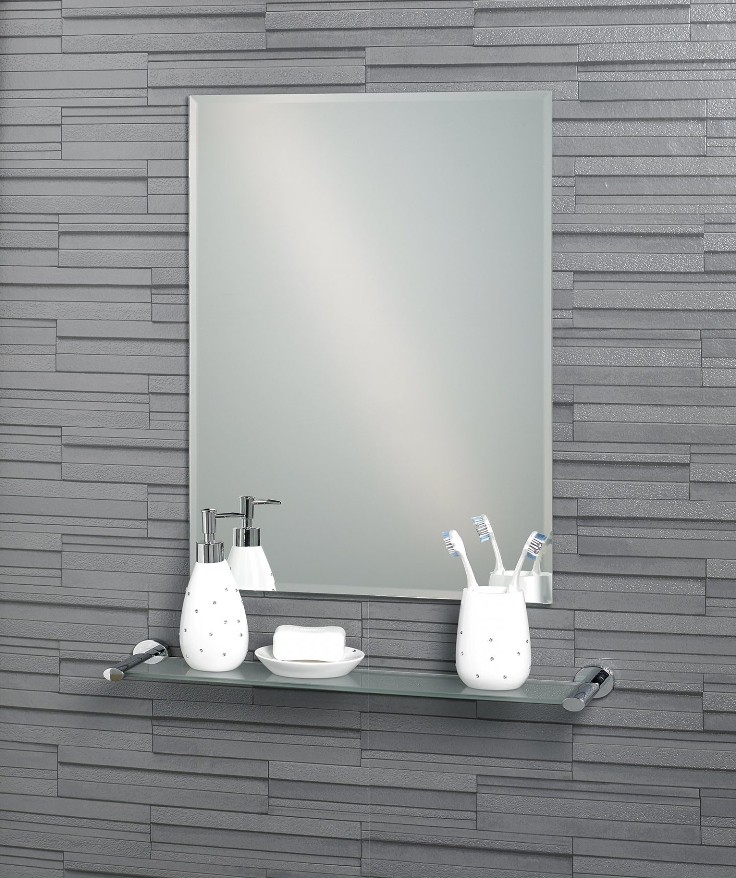 Buy Frameless Rectangular Bevelled Edge Large Fairmont Bathroom 