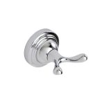 Wall Mounted Rust Proof Chrome “Fidelity” Double Bathroom Robe Hook