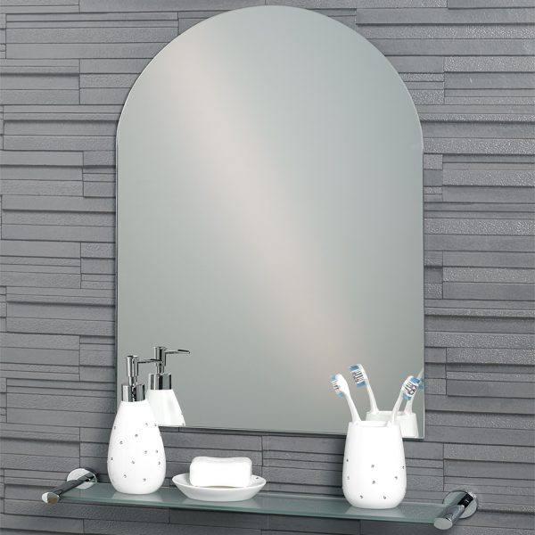 Frameless Wall Mounted Arch “Hampton” Large Bathroom Mirror