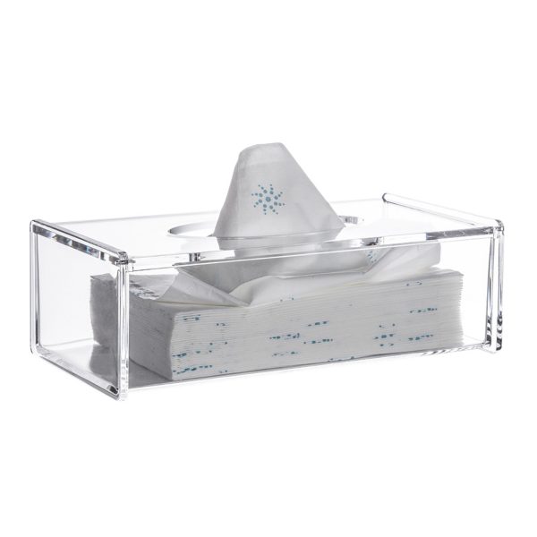 Clear Acrylic “Serene” Rectangular Tissue Box