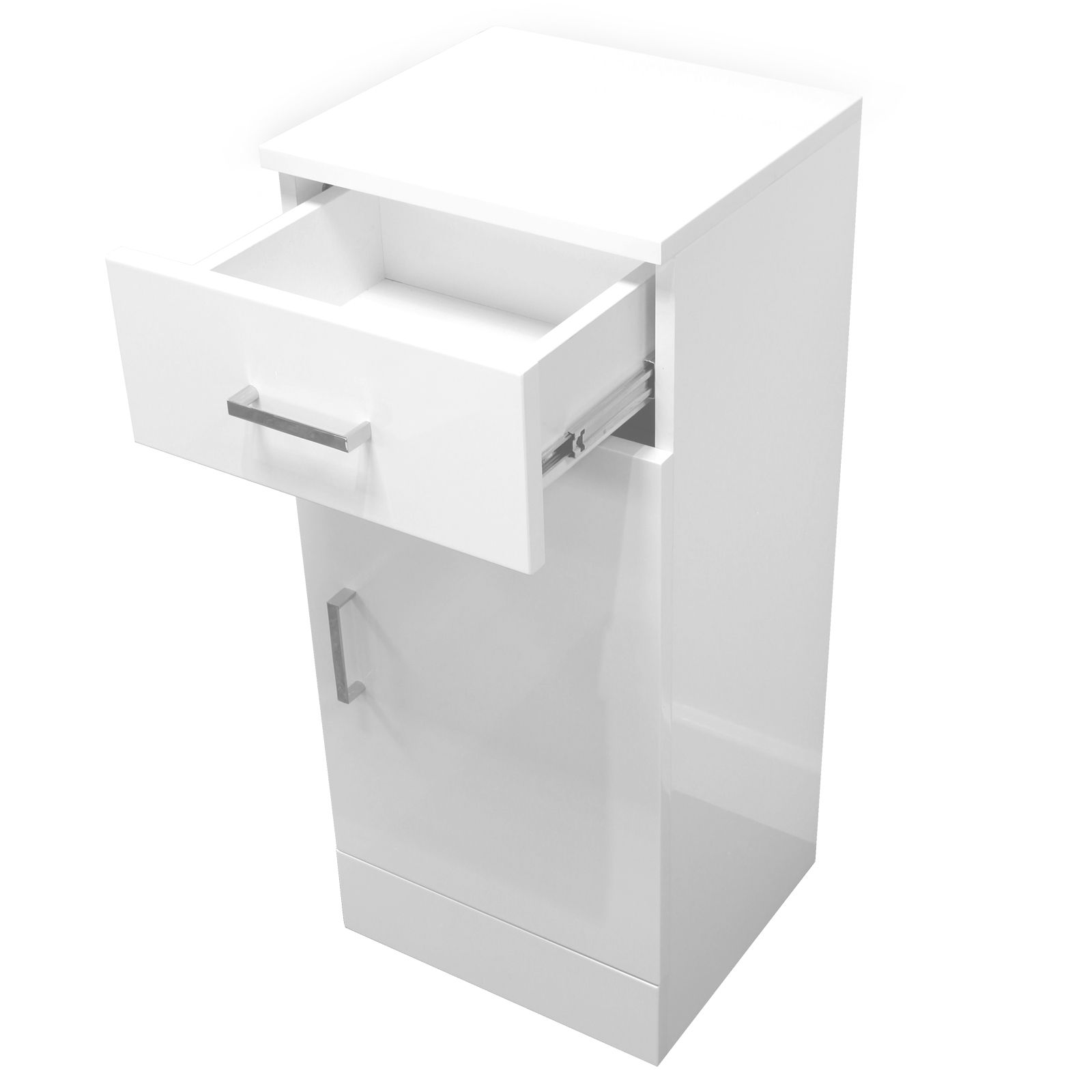 Free standing white gloss bathroom cabinet deals