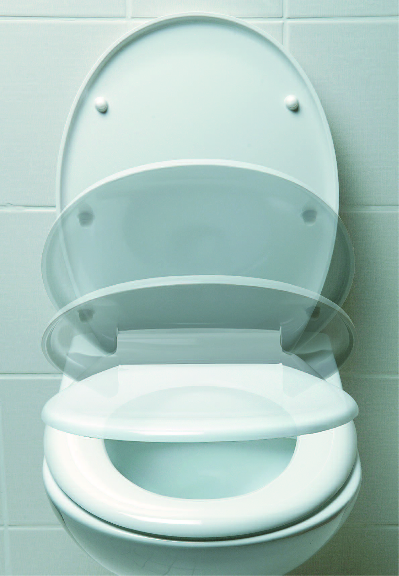 Buy Soft Close White Plastic "Duo" Toilet Seat, Two Button