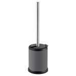 Aero Stainless Steel Toilet Brush & Holder, Grey Finish