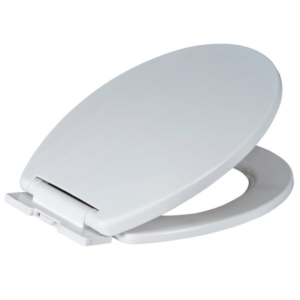 Prima White Soft Close Toilet Seat with Top Fixing and Adjustable Hinges