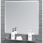 Square Bathroom Mirror Wall Mounted Bevelled Edge Frameless 45cmx45cm Trafalgar