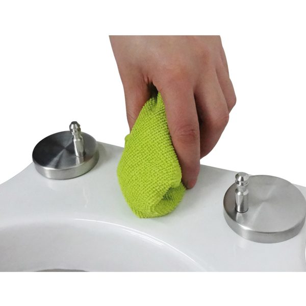 Soft Close White Plastic “Granada” Toilet Seat with Single Button Quick Release