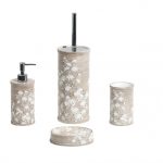 Linen Bathroom Accessory Set 4 Pcs