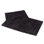 Pinnacle 2 Piece Cotton Bath Mat Set Charcoal