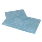 Pinnacle 2 Piece Cotton Bath Mat Set Cobalt