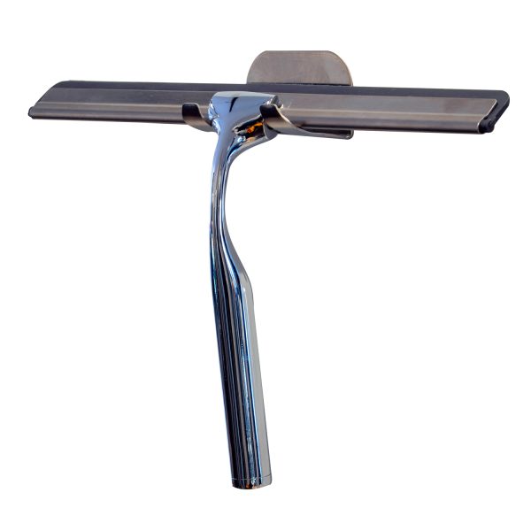 Halo Shower Squeegee & Holder (Includes Self Adhesive Stainless Steel Wall Bracket)